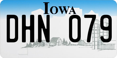 IA license plate DHN079