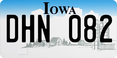 IA license plate DHN082