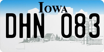 IA license plate DHN083