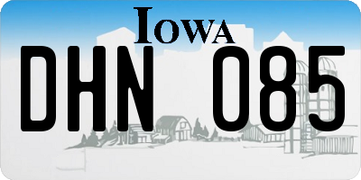 IA license plate DHN085