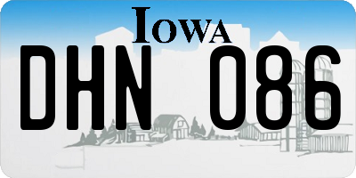 IA license plate DHN086