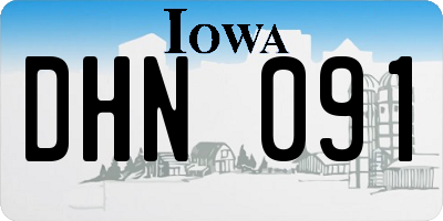 IA license plate DHN091