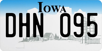 IA license plate DHN095