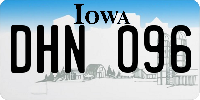 IA license plate DHN096