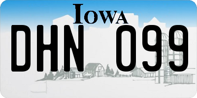 IA license plate DHN099