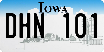 IA license plate DHN101