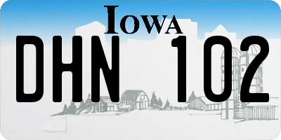 IA license plate DHN102