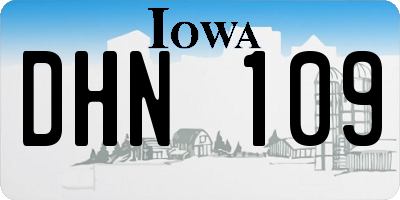 IA license plate DHN109