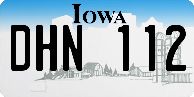 IA license plate DHN112