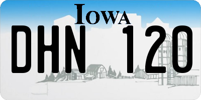 IA license plate DHN120