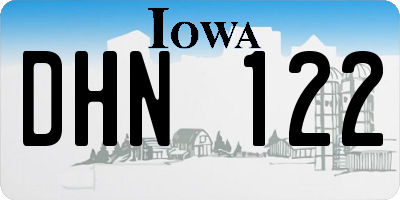 IA license plate DHN122