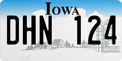 IA license plate DHN124