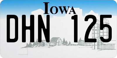 IA license plate DHN125