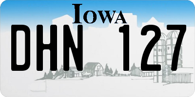 IA license plate DHN127