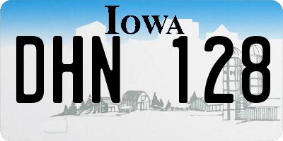 IA license plate DHN128