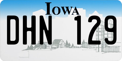 IA license plate DHN129