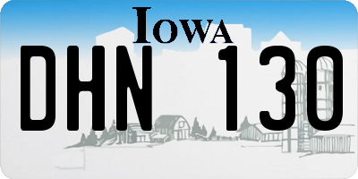 IA license plate DHN130