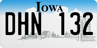 IA license plate DHN132