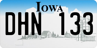 IA license plate DHN133