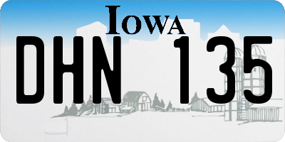 IA license plate DHN135