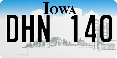 IA license plate DHN140