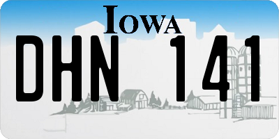 IA license plate DHN141