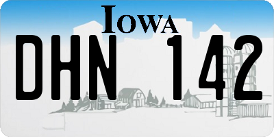 IA license plate DHN142