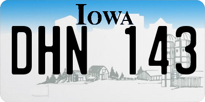 IA license plate DHN143