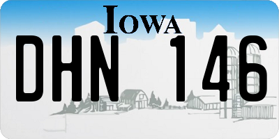 IA license plate DHN146