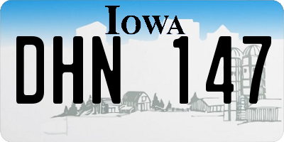 IA license plate DHN147