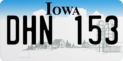 IA license plate DHN153