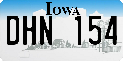 IA license plate DHN154