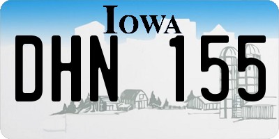 IA license plate DHN155