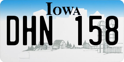 IA license plate DHN158