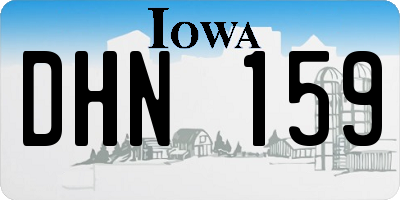 IA license plate DHN159