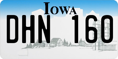 IA license plate DHN160