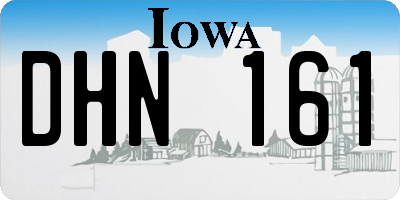 IA license plate DHN161