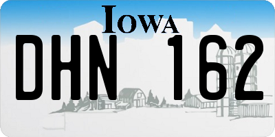 IA license plate DHN162