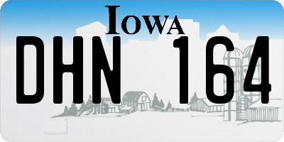 IA license plate DHN164