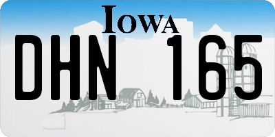 IA license plate DHN165