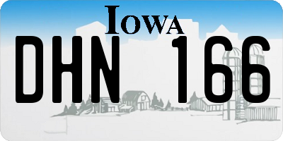 IA license plate DHN166