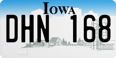 IA license plate DHN168