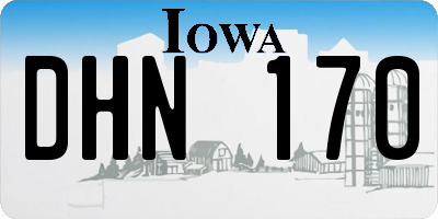 IA license plate DHN170