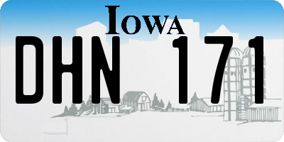 IA license plate DHN171