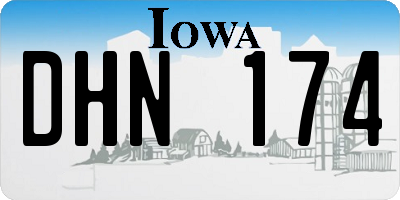 IA license plate DHN174