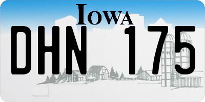 IA license plate DHN175