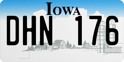 IA license plate DHN176