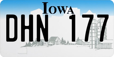 IA license plate DHN177