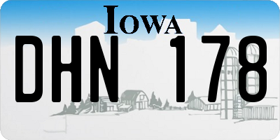 IA license plate DHN178