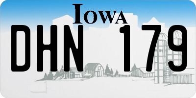 IA license plate DHN179